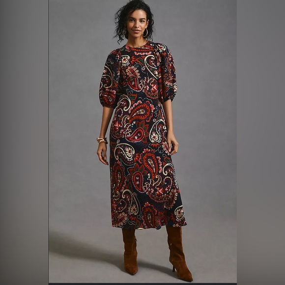 Kachel Puff-Sleeve Dress  size Small - Picture 1 of 14